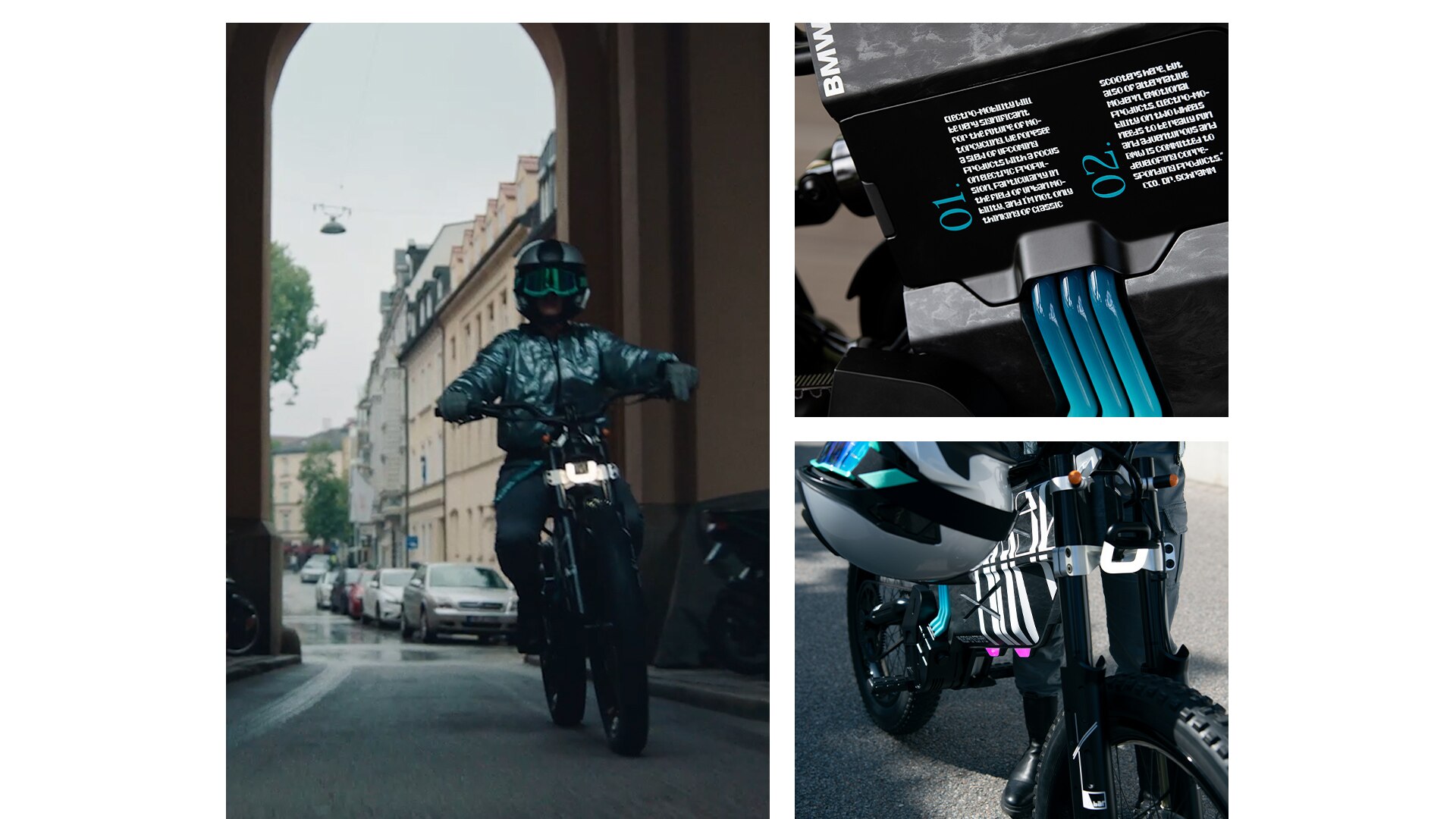 Das BMW Motorrad Vision AMBY mit Fahrerin.