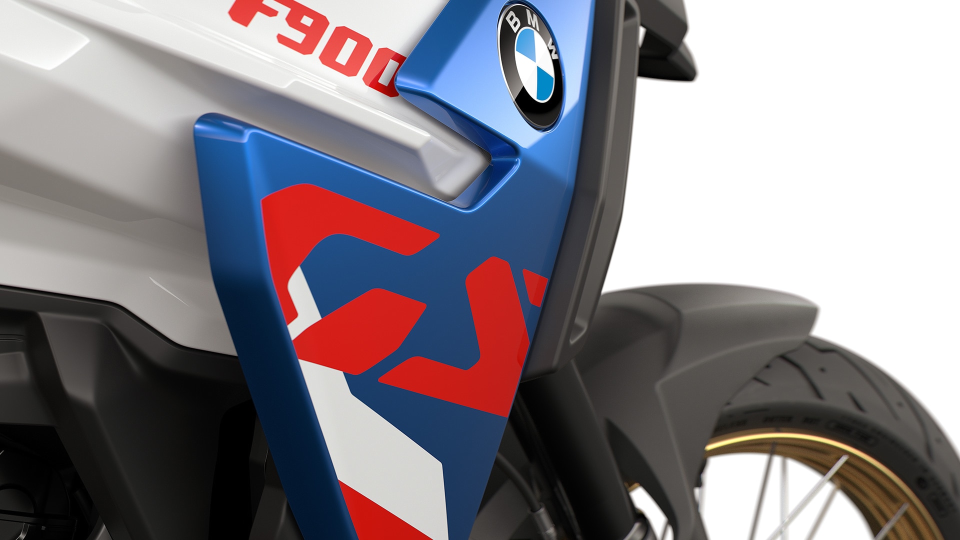Das prägnante GS Logo an der F 900 GS von BMW Motorrad