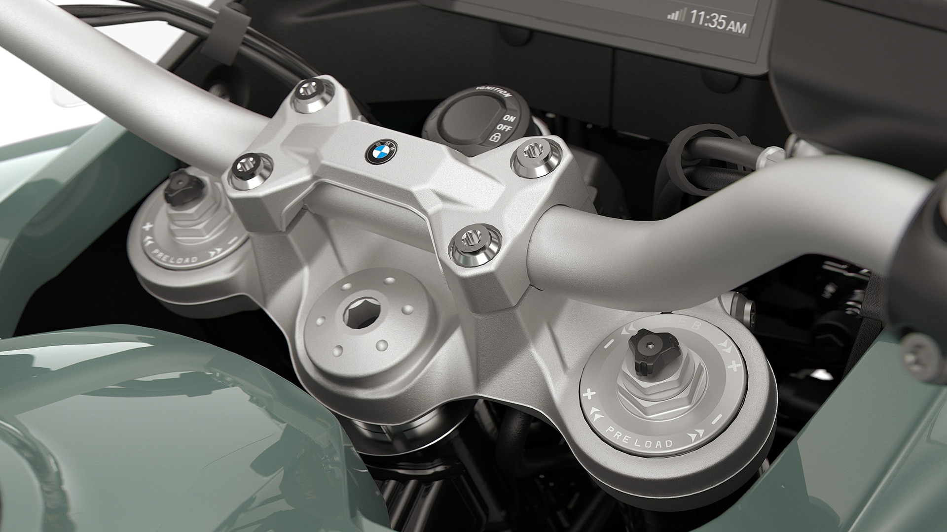 Die einstellbare Gabel der F 900 GS Adventure von BMW Motorrad