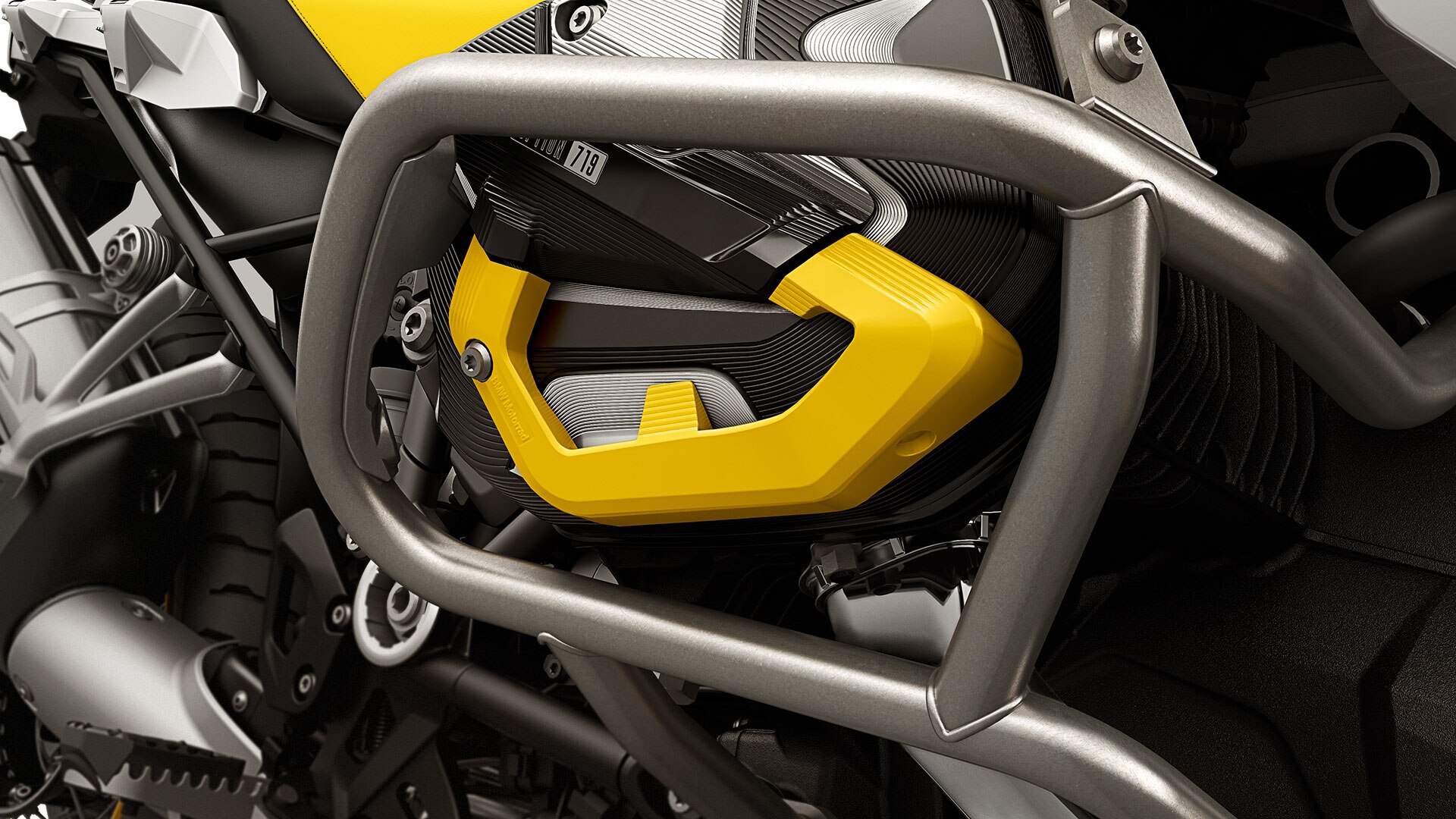 Wir sehen die Edition 40 Years GS mit gelbem Handschutz.