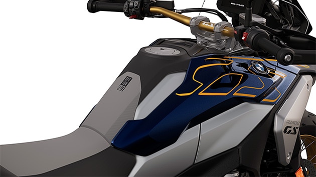 Die grafische Gestaltung der BMW R 1300 GS Biscaya mit Option 719 Ausstattung
