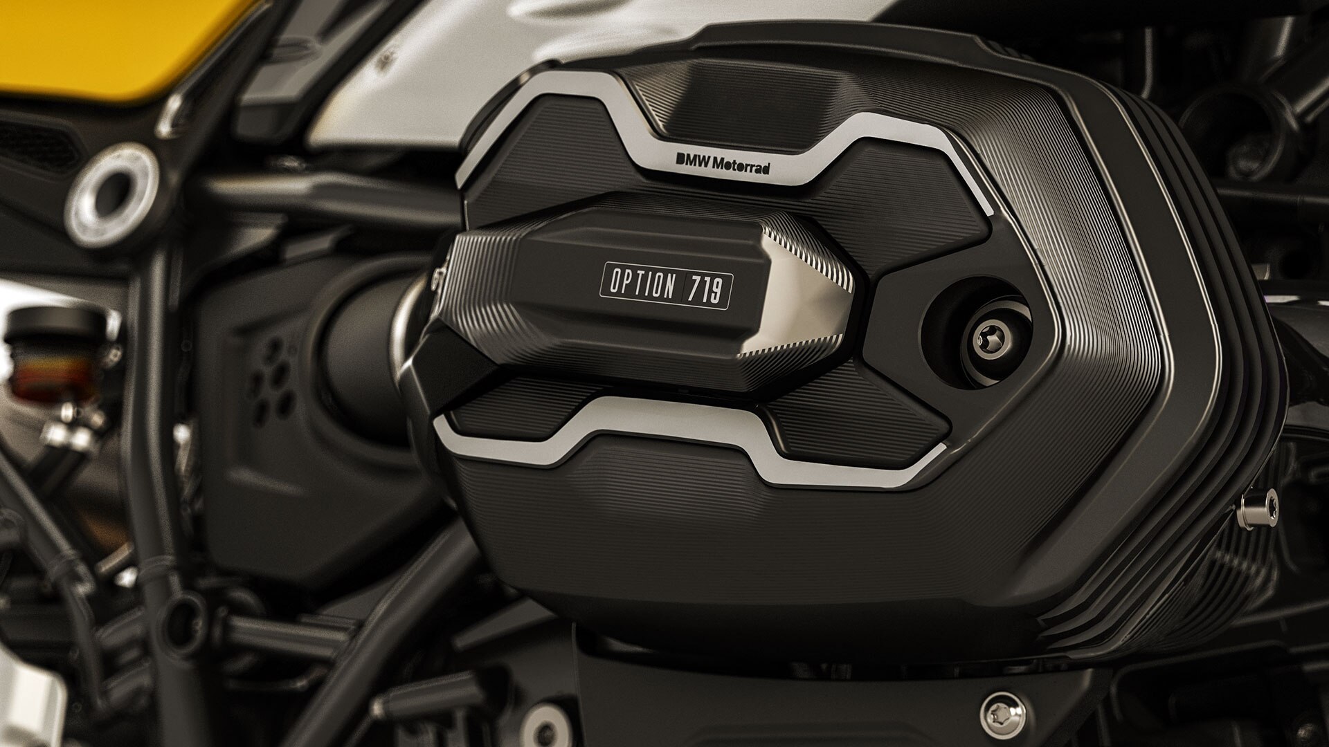 Wir sehen die Zylinderkopfhaube der R nineT Urban G/S.