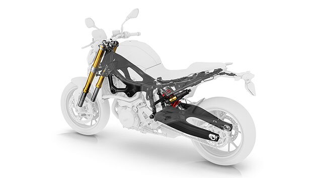 Wir sehen das Fahrwerk der F 900 R.