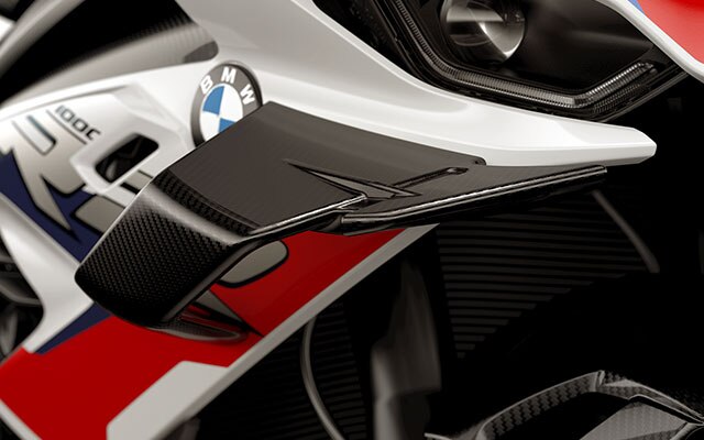 Wir sehen die M Winglets an der Seite der M RR.