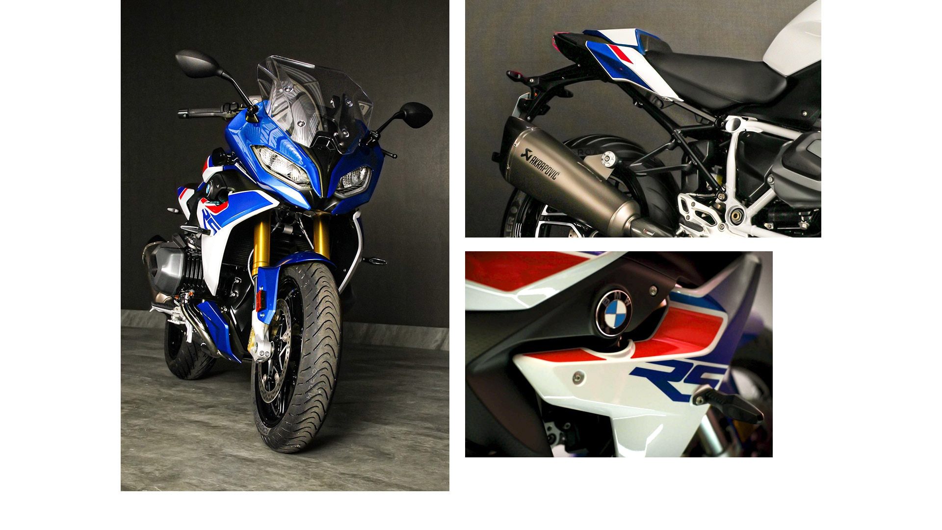 Collage der R 1250 RS mit Designhighlights