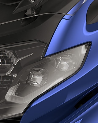 Fokus auf die LED-Scheinwerfer.